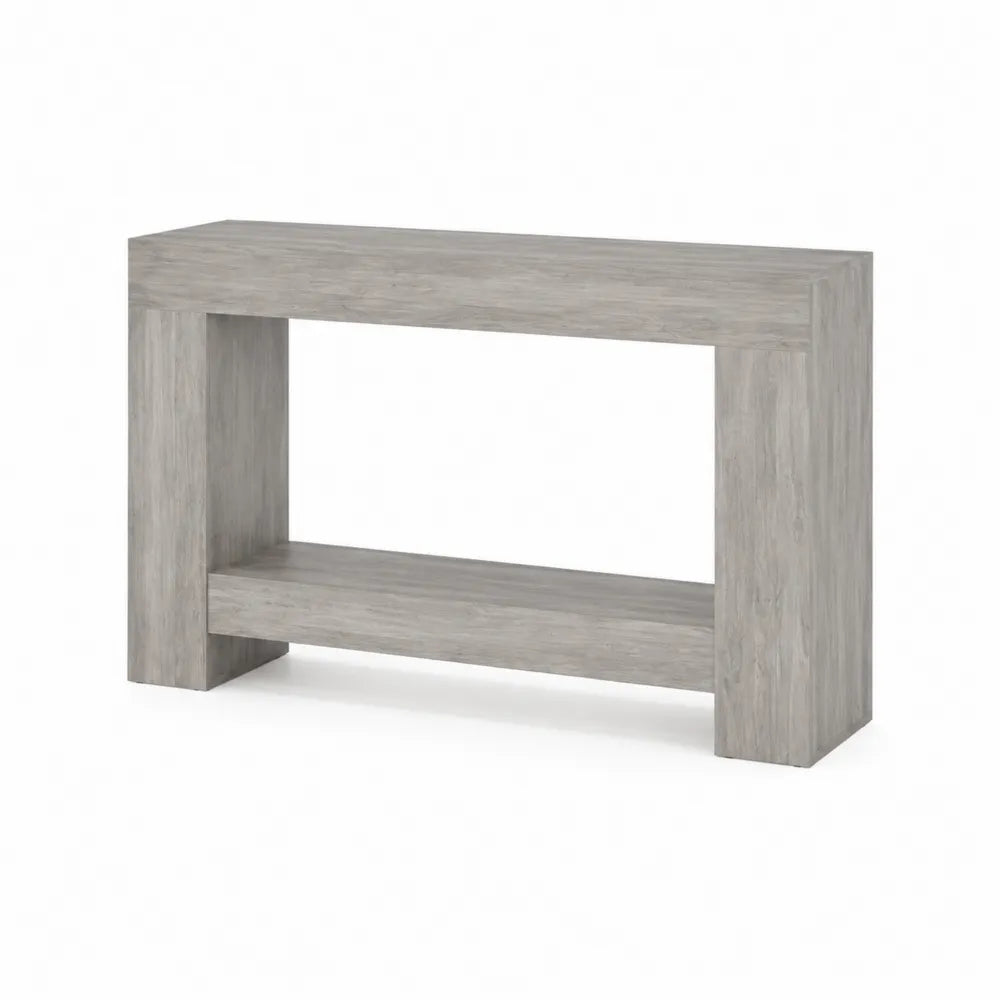 Konsolentisch rechteckig Holz Hellgrau 120x30x80cm