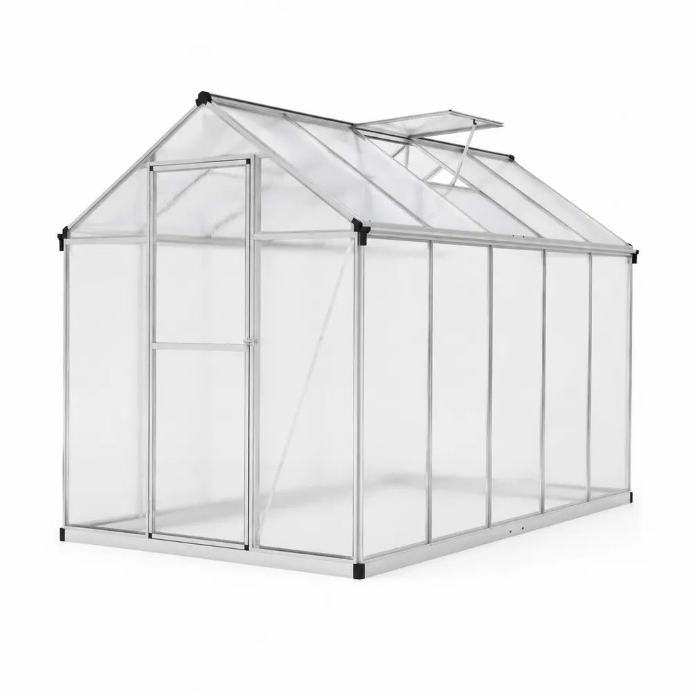 Gewächshaus mit Aluminiumrahmen und Polycarbonatplatten 250x190x195 cm