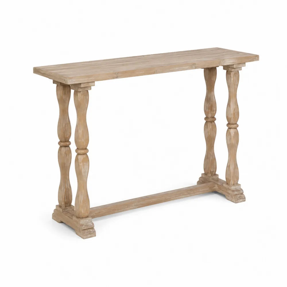 Konsolentisch Rechteckig Eichenholz Natur 120x40x80cm