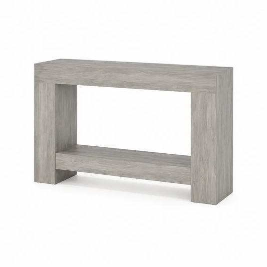 Konsolentisch rechteckig Holz Hellgrau 120x30x80cm